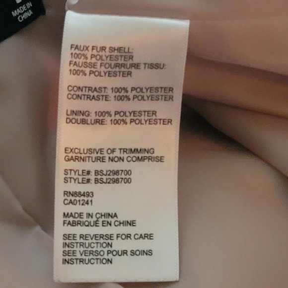 Blanc Noir   sheered faux furJacket  Super soft  NWOT 🤍🤍🤍🤍🤍✨ - Picture 12 of 13